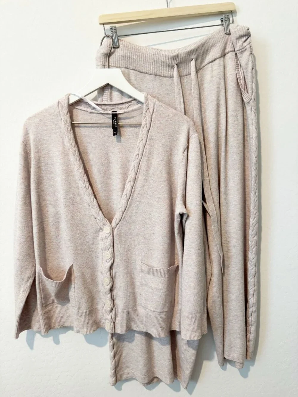 Torrid Cable Knit Matching Loungewear Set Cardigan Wide Leg Pants Plus Size 1X